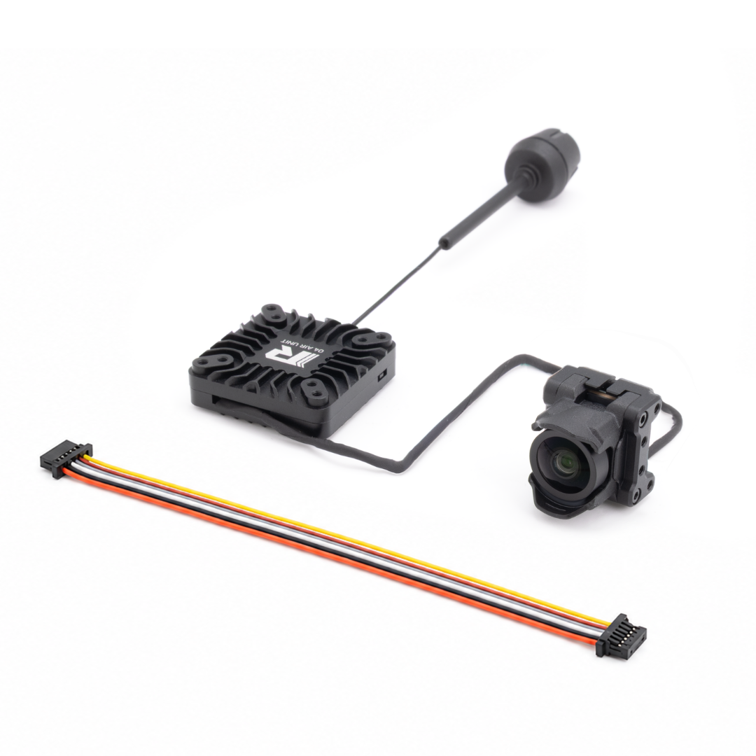 RATEFPV O4 Wide CNC Protection Kit with camera cage, heat-sink cover, antenna and ribbon cable