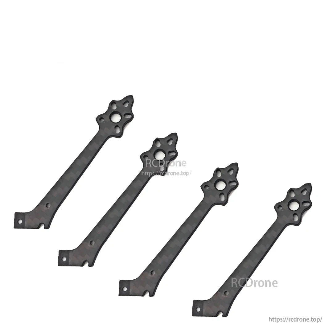Set of four carbon fiber FPV frame arms with motor mounting holes
