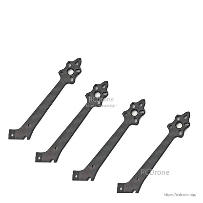 Set of four carbon fiber FPV frame arms with motor mounting holes