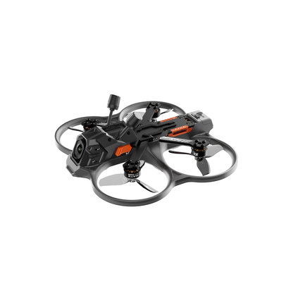 RATEFPV ducted FPV drone with front camera, four motors, propeller guards, and rear antenna