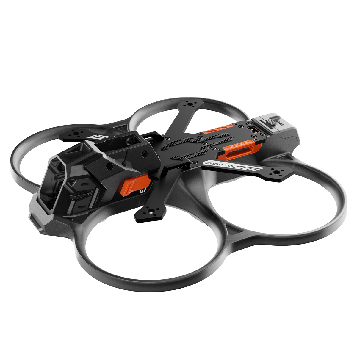 RATEFPV Snap30 3-inch FPV drone frame assembled with duct guards and front camera canopy