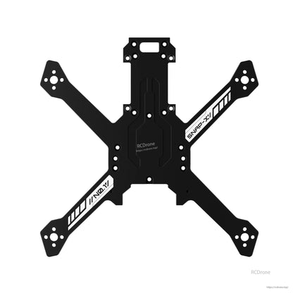 T700 carbon fiber X-frame plate with motor mounting holes for a 3-inch FPV drone