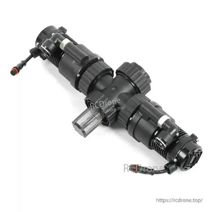 RCDrone 5820 12-18S Dual Water Pump, RCDrone 5820 dual water pump assembly with two black pump motors, central manifold, and wired connectors