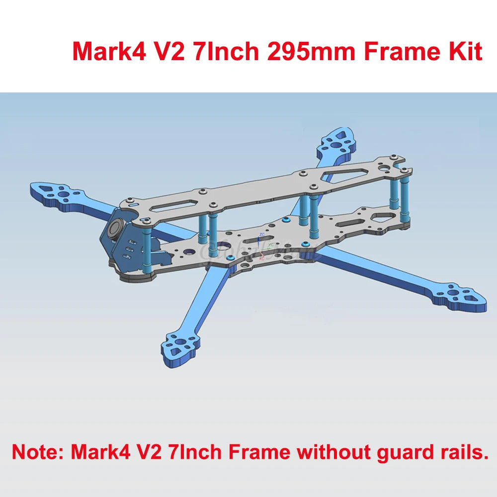 RCDrone Mark4 V2, Mark4 V2 7 Inch Frame Kit for aerial photography and videography.