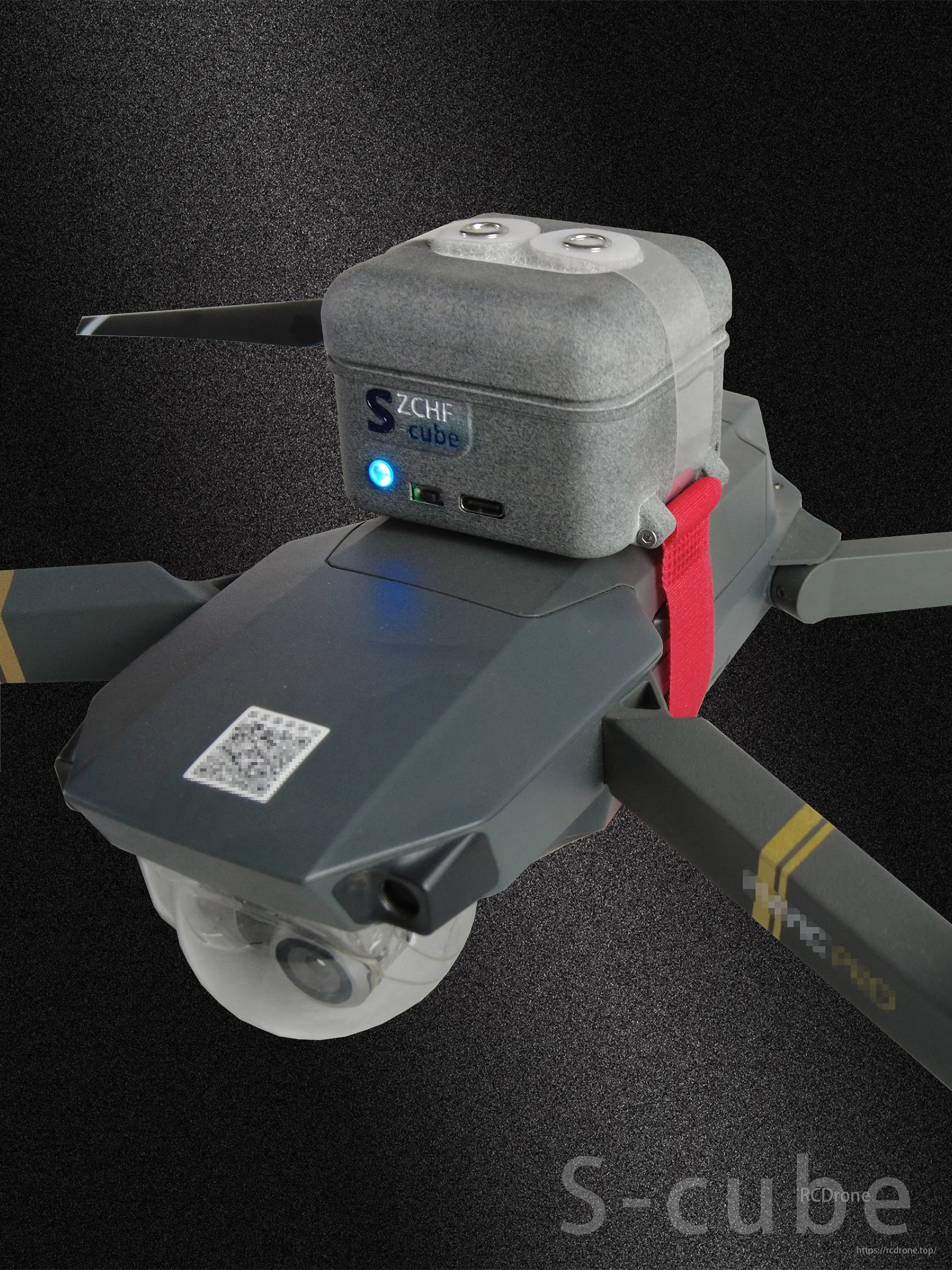 RCDrone S-Cube Drone Parachute, The S-Cube 2kg Drone Parachute System is an advanced safety device for micro and lightweight drones.