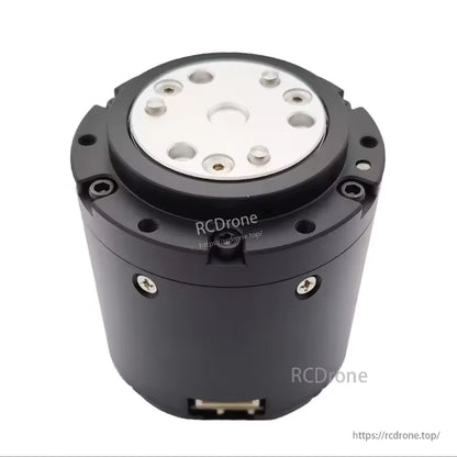 TS12020-10 25N·m 48V robotic servo gear motor with 1:10 reduction, dual/single encoder, and RS485/CAN interface.