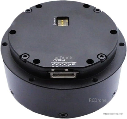 TS6004-10 servo actuator: 4N·m torque, 24V, 1:10 gear ratio, RS485/CAN interface, includes terminal markings and connector.