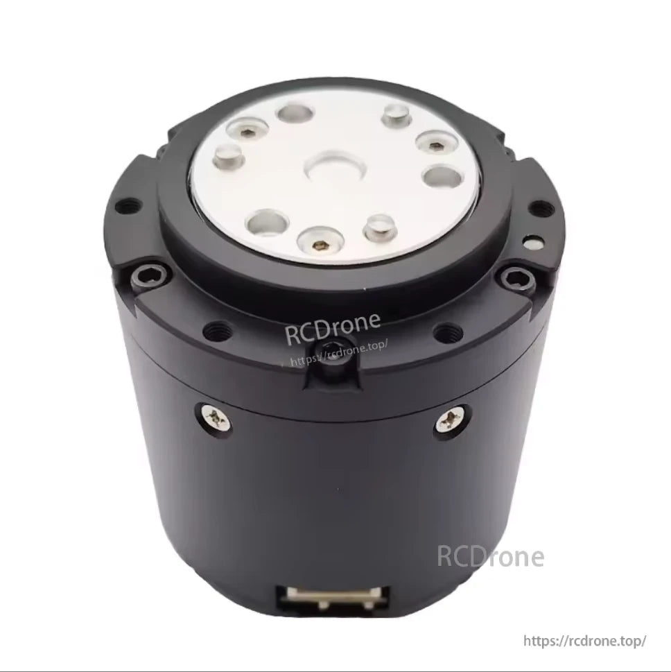 High-torque 48V MIT robotic servo motor with 1:36 gear reduction, dual/single encoder, and RS485/CAN communication.