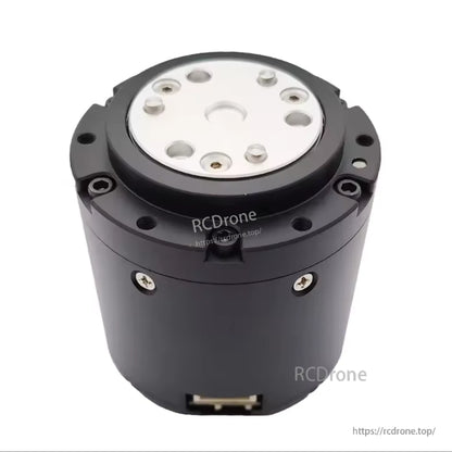 High-torque 48V MIT robotic servo motor with 1:36 gear reduction, dual/single encoder, and RS485/CAN communication.