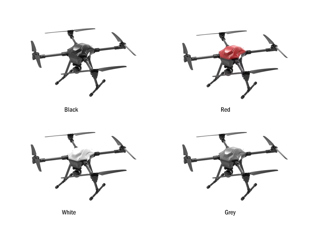 RCDrone, Downward folding arms with a 90° quick-twist lock mechanism for portability and easy storage.