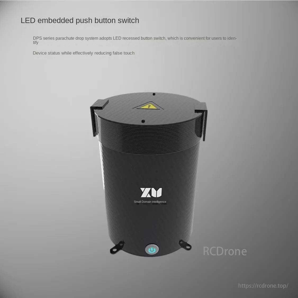 RCDrone XU DPS Drone, DPS series uses LED recessed buttons for easy status identification and to reduce false touches in parachute drop systems.