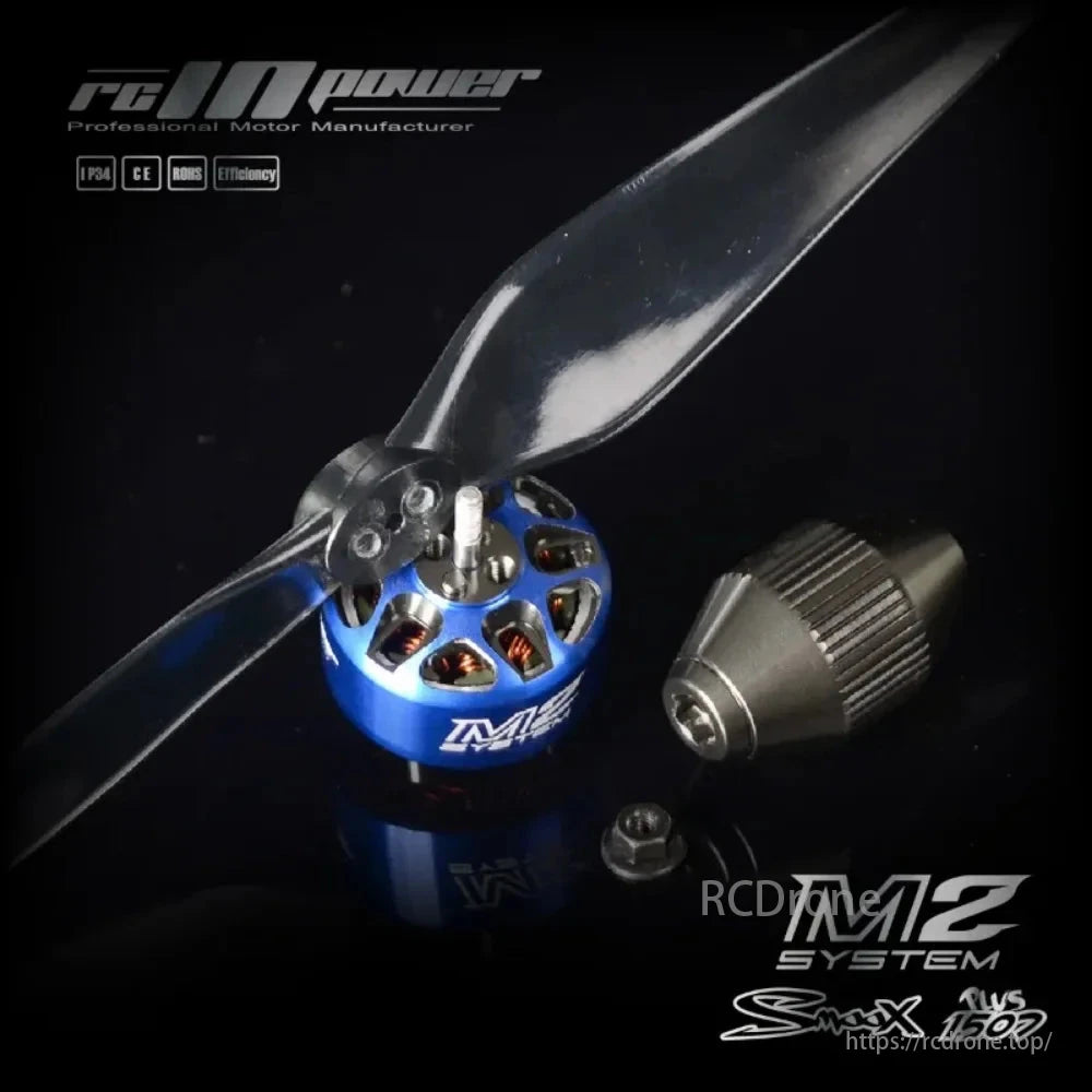 RCINPOWER SmooX 1507 Plus M2 brushless motor, designed for 3-inch FPV drones, offers efficient performance and smooth operation.