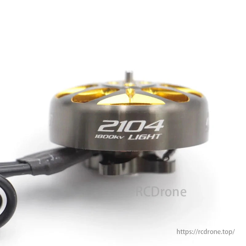 RCINPower GTS V3 2104 1800KV brushless motor, suitable for 3-6 inch propellers on FPV racing and freestyle drones.