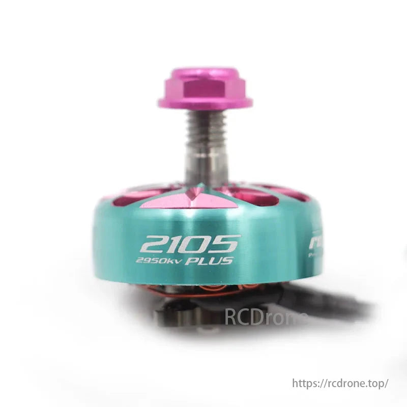 RCINPower GTS V3 2105 Plus brushless motor for 5-inch FPV drones, with 1850KV, 2950KV, and 3600KV options.