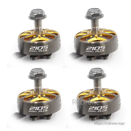 RCINPower GTS V3 2105 Plus 1850KV brushless motor, ideal for 5-inch ultralight long-range FPV drones.