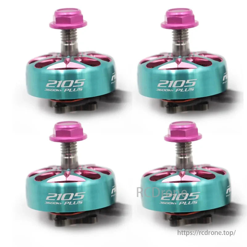 RCINPower GTS V3 2105 Plus 3600KV brushless motor for 5-inch FPV drones, ultralight and efficient.