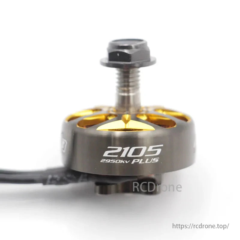 RCINPower GTS V3 2105 Plus brushless motor for 5-inch FPV drones, with 2950KV and lightweight design.