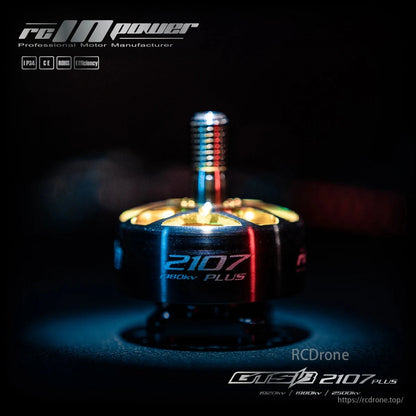 RCINPower GTS V3 2107 Plus brushless motor for FPV drones, with 1980KV, 2080KV, 2480KV options, ideal for racing and freestyle.