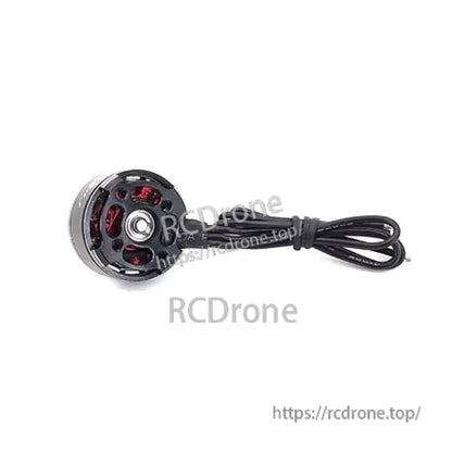 RCInpower QAV2206 Brushless FPV Motor, RCInpower QAV2206 brushless FPV drone motor with black housing, red windings, and attached power wires