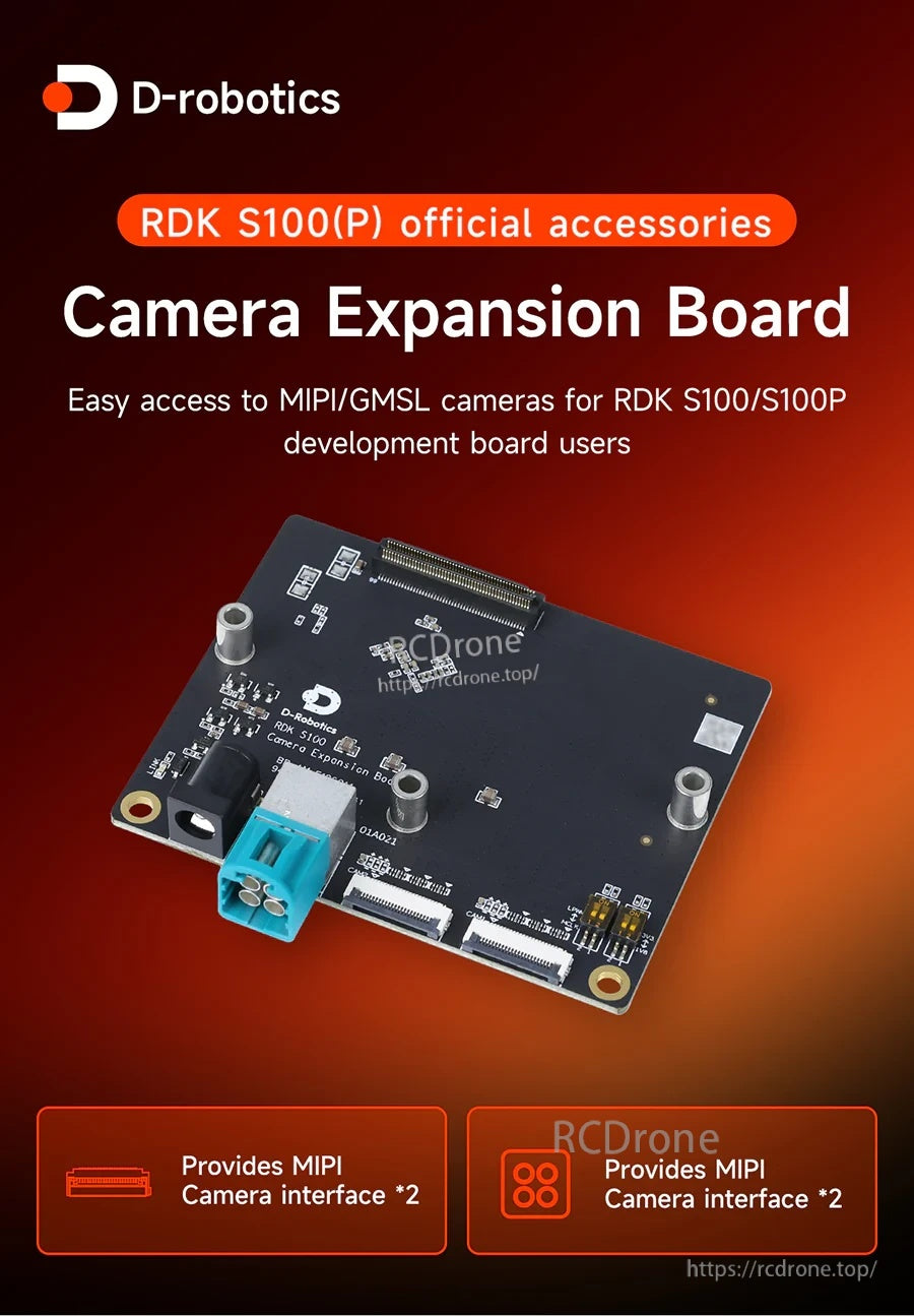 D-Robotics RDK S100(P) camera expansion board official accessory with MIPI/GMSL camera access