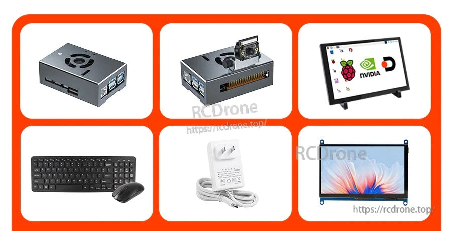 D-Robotics RDK X5 robot developer kit with metal mini PC, camera module, power adapter, keyboard, mouse and display