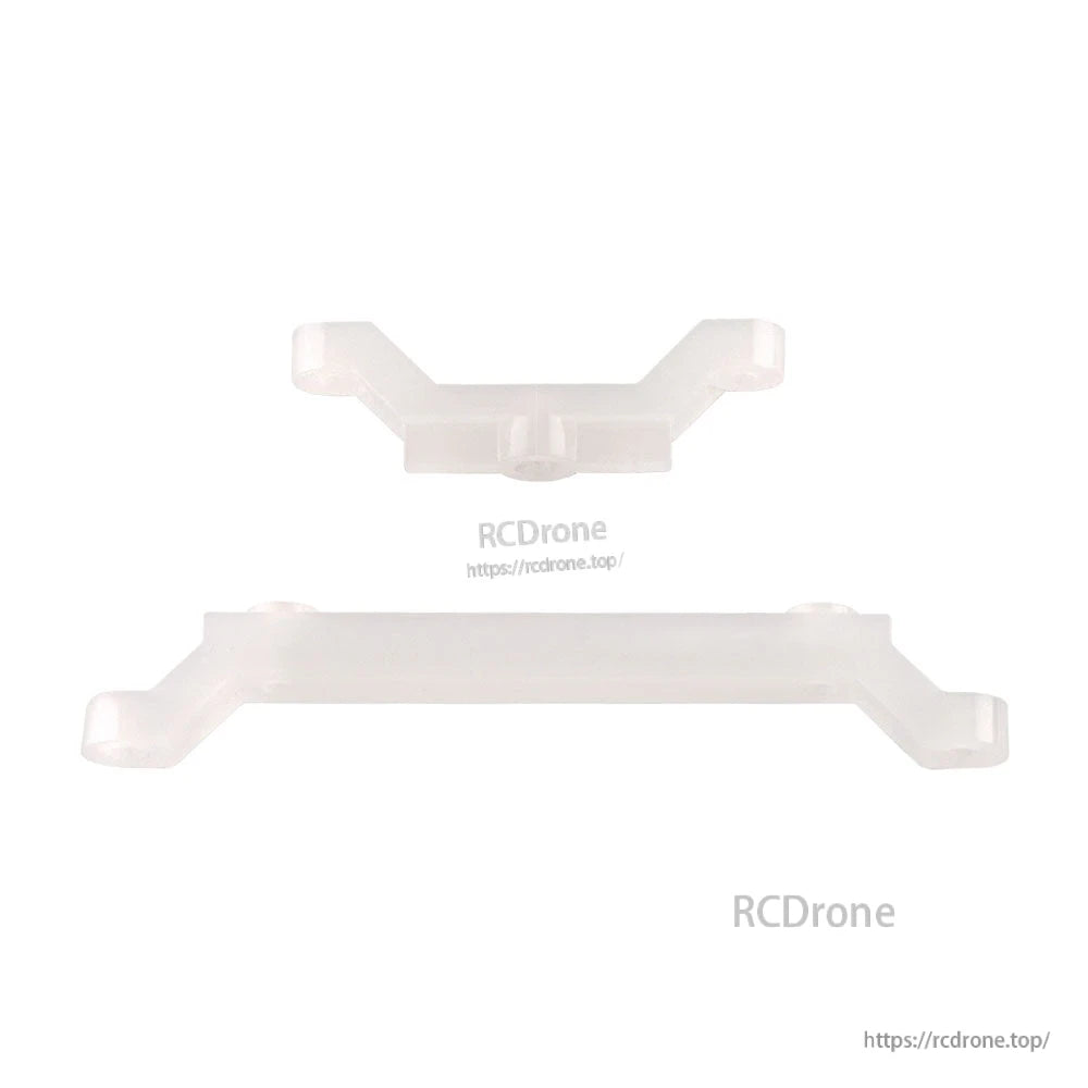 RF Module plastic mount set, translucent brackets shown in top and side views on white background