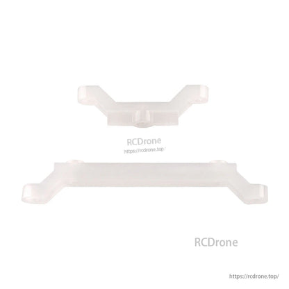 RF Module plastic mount set, translucent brackets shown in top and side views on white background