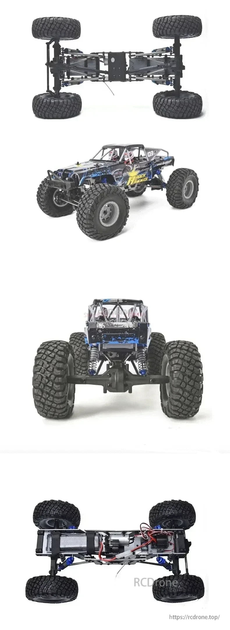 RGT 1/10 Scale 4WD Electric Rock Climber Rc Car, 1/10 scale electric rock climber RC car with waterproof features and 2.4GHz frequency.