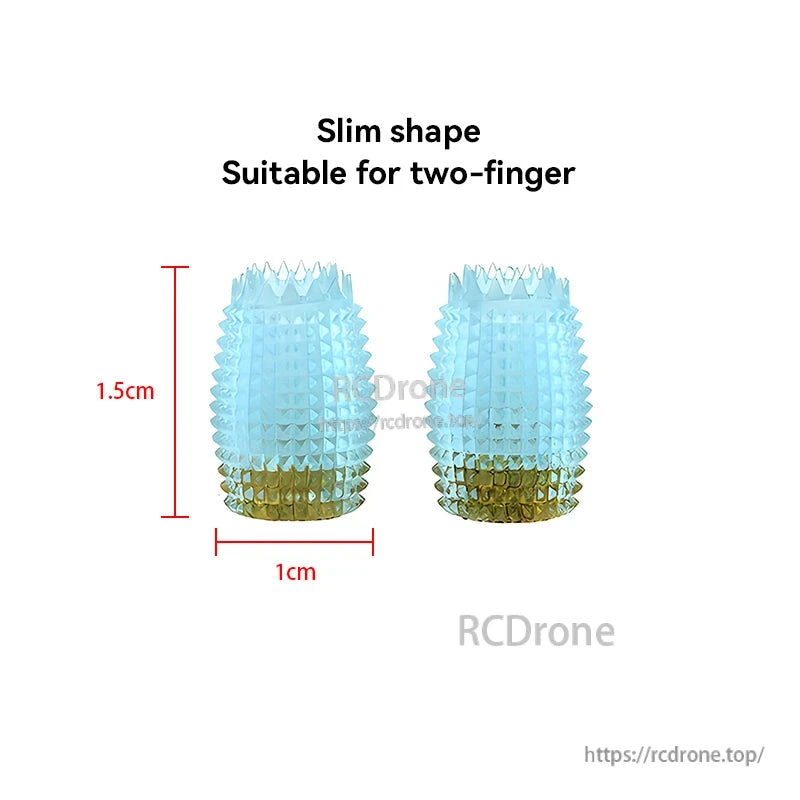 RJX 1 Pair Thumb Grippies Non-Slip Radio Stick, Pair of RJX non-slip radio stick thumb grippies, slim spiked caps measuring 1.5 cm tall and 1 cm wide