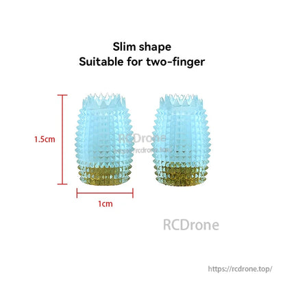 RJX 1 Pair Thumb Grippies Non-Slip Radio Stick, Pair of RJX non-slip radio stick thumb grippies, slim spiked caps measuring 1.5 cm tall and 1 cm wide