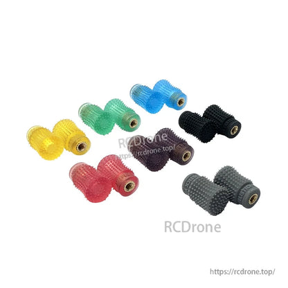 RJX 1 Pair V2 M4 Rocker Joystick, RJX V2 M4 rocker joystick stick ends in multiple colors with knurled grip and brass threaded inserts