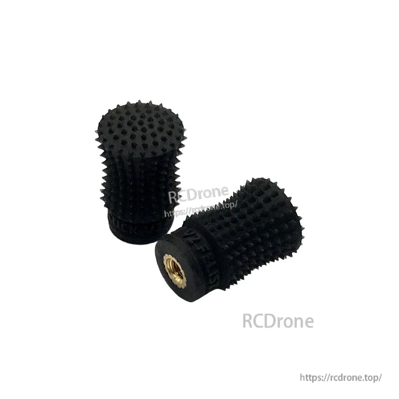 RJX 1 Pair V2 M4 Rocker Joystick, Pair of RJX V2 M4 rocker joystick thumb caps with knurled black grip and brass threaded insert