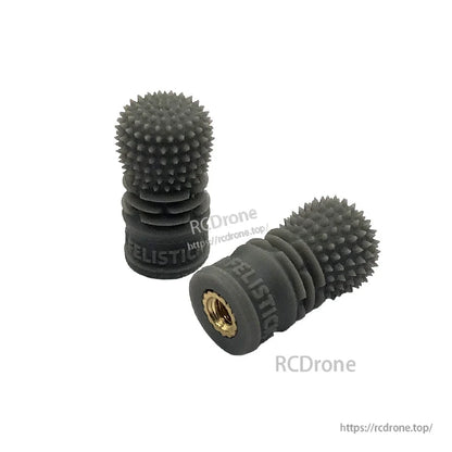 RJX 1 Pair V3 M4 Anti-Slip Gimbal Stick, Pair of RJX V3 anti-slip gimbal sticks with spiked rubber grip tops and M4 threaded brass insert