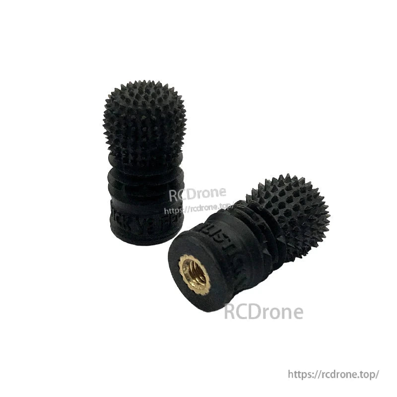 RJX 1 Pair V3 M4 Anti-Slip Gimbal Stick, Pair of RJX V3 M4 anti-slip gimbal stick ends with spiked textured grip and brass threaded insert