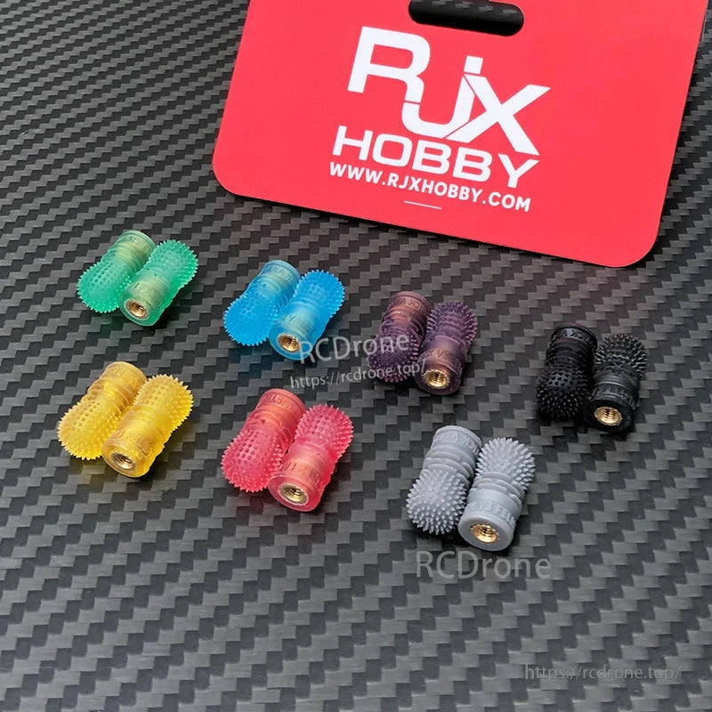 RJX 1 Pair V3 M4 Anti-Slip Gimbal Stick, RJX Hobby V3 M4 anti-slip gimbal stick set with textured grips in multiple colors