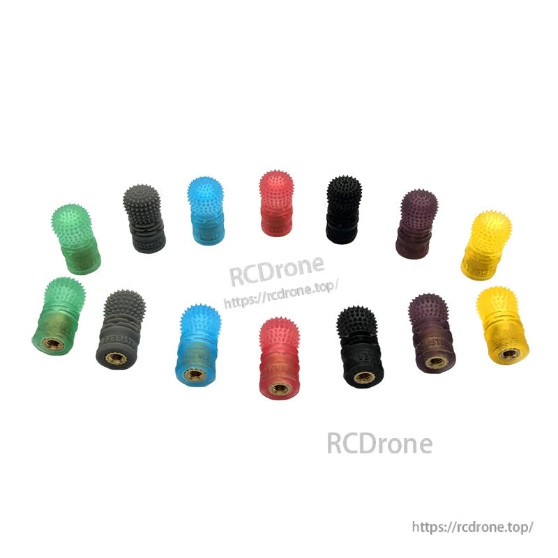 RJX 1 Pair V3 M4 Anti-Slip Gimbal Stick, RJX V3 M4 anti-slip gimbal stick ends with textured grip, shown in assorted colors with threaded inserts