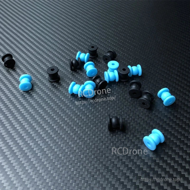 RJX 100pcs 12x12x4mm Silicone Anti-Vibration Damping Balls, 4mm ID Shock Absorber Ball Damper