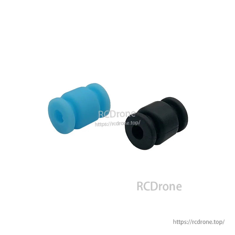 RJX 100pcs 13x9x3.5mm Silicone Damping Ball, Blue and black RJX silicone damping balls with center mounting hole, 13x9x3.5mm size