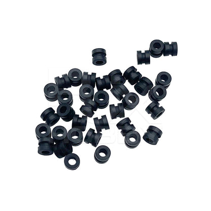 RJX 100pcs 3x5x6mm Damping Ball, RJX black rubber damping balls/grommets with center hole, multi-pack for vibration isolation and mounting