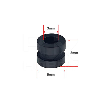 RJX 100pcs 3x5x6mm Damping Ball, RJX rubber damping ball grommet with 3mm inner hole, 5mm outer diameter and 6mm height