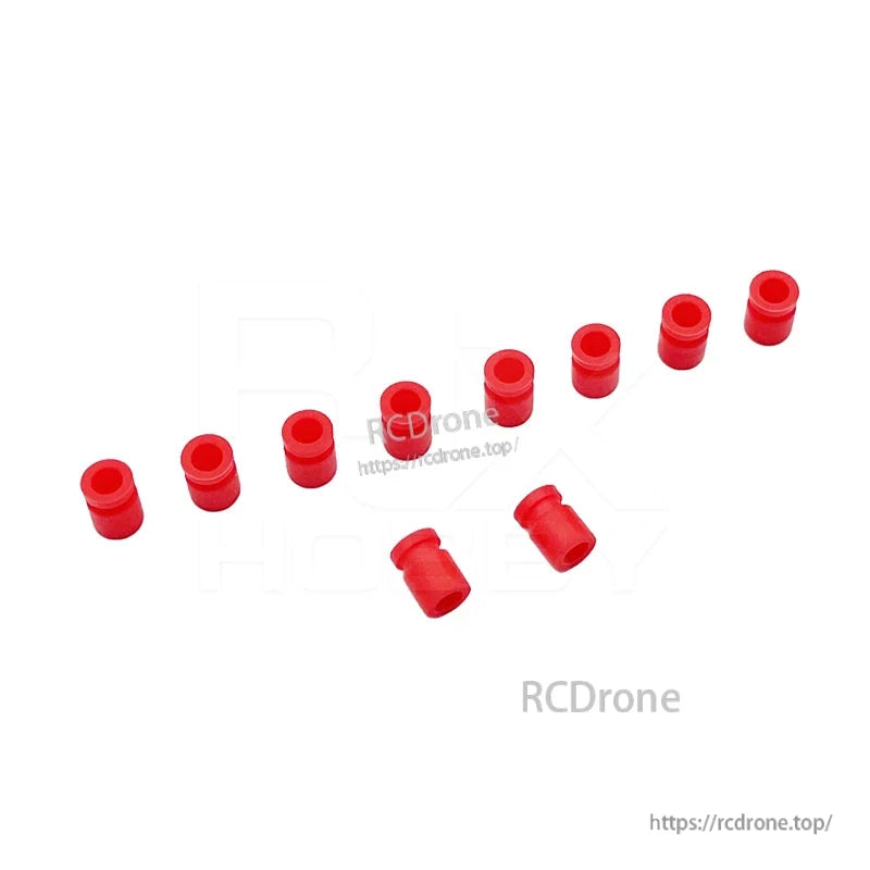 RJX 100pcs 3x5x7mm Damping Ball, Red RJX 3x5x7mm damping balls, small rubber vibration dampers with center holes for RC builds