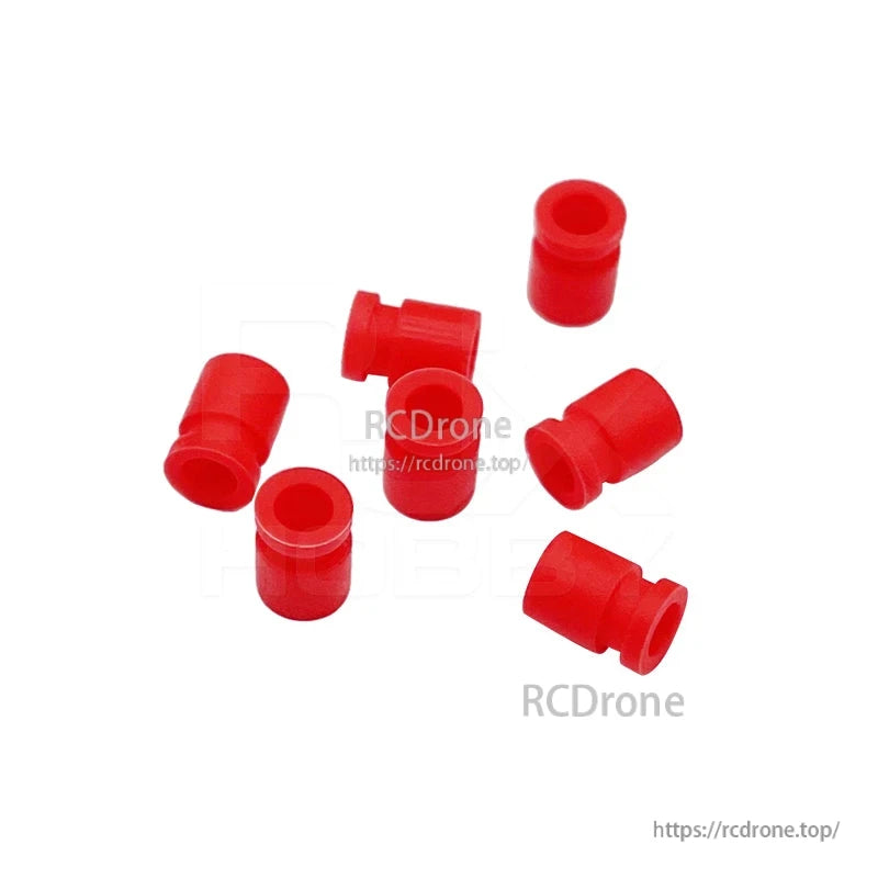 RJX 100pcs 3x5x7mm Damping Ball, Red rubber damping balls, 3x5x7mm anti-vibration grommet inserts for RC and drone mounting