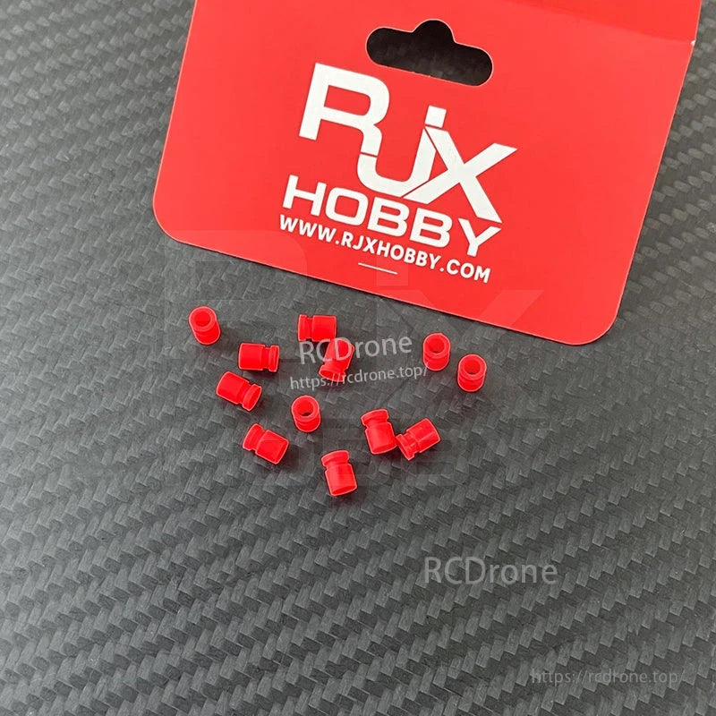 RJX 100pcs 3x5x7mm Damping Ball, RJX Hobby red damping balls, small rubber vibration dampers for RC models (3x5x7mm), loose pieces