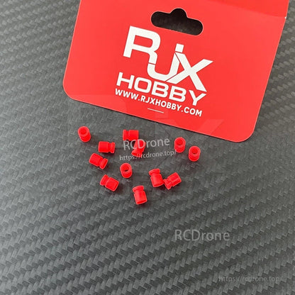 RJX 100pcs 3x5x7mm Damping Ball, RJX Hobby red damping balls, small rubber vibration dampers for RC models (3x5x7mm), loose pieces