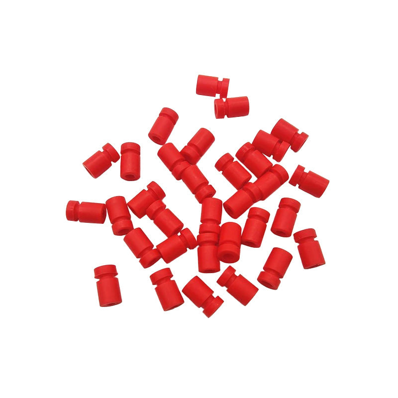 RJX 100pcs 3x6x10mm Silicone Damping Ball, Red silicone damping balls, small cylindrical vibration dampers for RC and drone mounts (3x6x10mm)