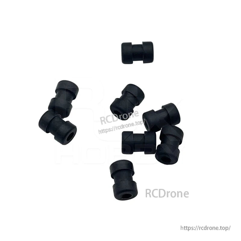 RJX 100pcs Damping Ball, RJX black rubber damping balls (vibration dampers), small spool-shaped mounts for RC and drone setups