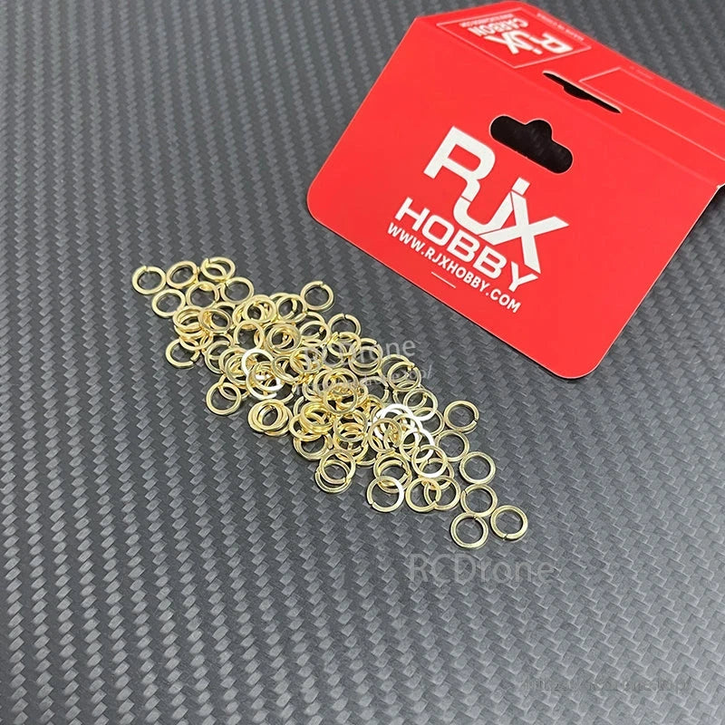 RJX Hobby gold tooth lock washers for SMA female connector nuts, loose washers with red RJX packaging