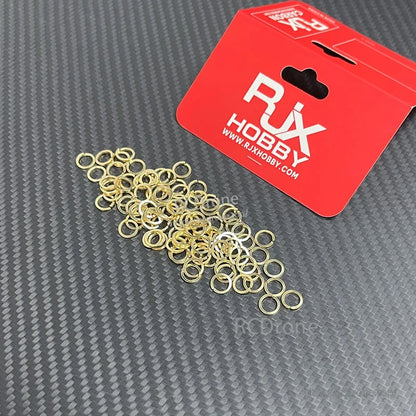 RJX Hobby gold tooth lock washers for SMA female connector nuts, loose washers with red RJX packaging