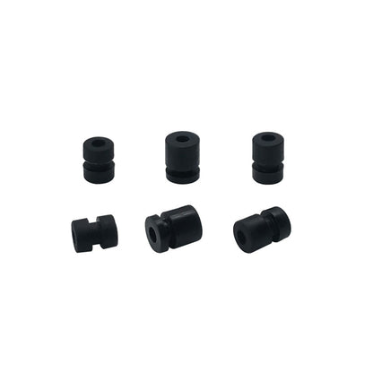 RJX 100pcs Silicone Anti-Vibration Damping Ball, Black silicone anti-vibration damping grommets with center hole, small cylindrical shock mounts for RC setups
