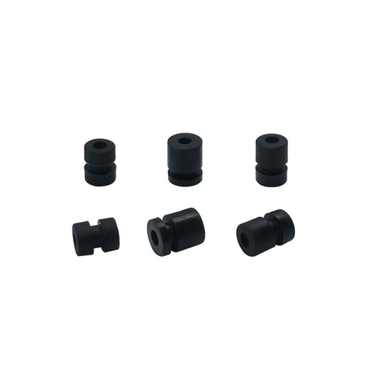 RJX 100pcs Silicone Anti-Vibration Damping Ball, Black silicone anti-vibration damping grommets with center hole, small cylindrical shock mounts for RC setups